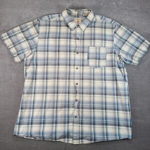 Red Head Vintage Plaid Shirt Short‎ Sleeve Button Up Casual Menswear 2XL